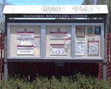 Stanford Recycling Center Announcement Board