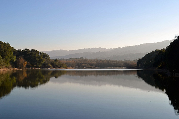 Sedimentation has reduced the reservoir created by Searsville Dam to less than 10 percent of its original water capacity.