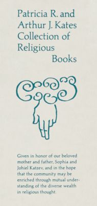 The Sophia and Johiel Katzev Book Fund