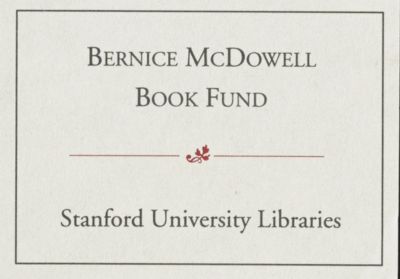 Bernice McDowell Book Fund