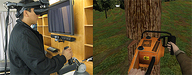 Chopping down a virtual tree